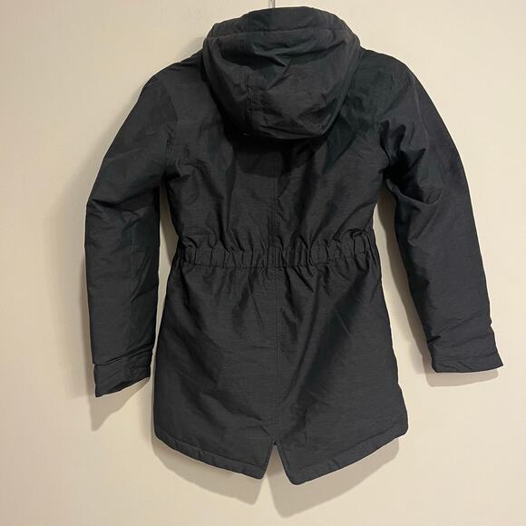Columbia Girls Winter Jacket Coat Charcoal Gray Hooded Omni-Heat Parka Medium - Picture 6 of 6